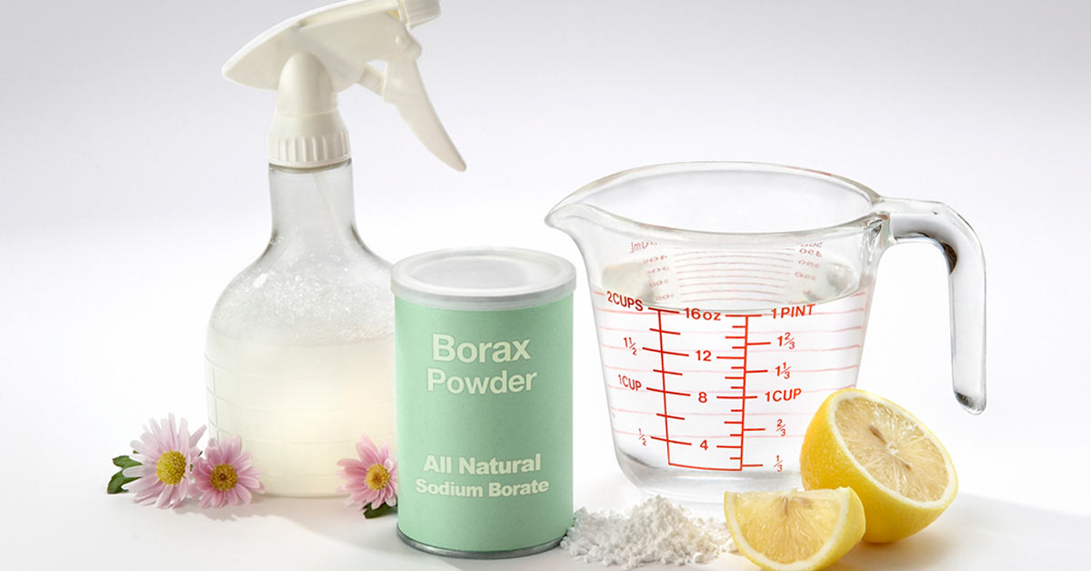 borax cleaner with some other cleaning supplies