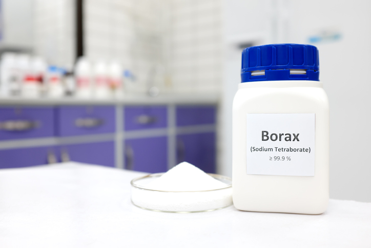 bottle of borax on the counter