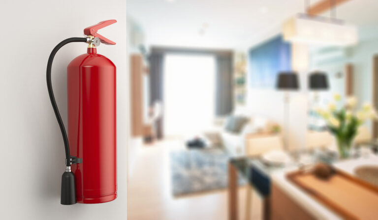 Fire extinguisher in house